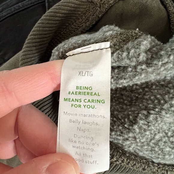 Aerie Green Sweat Pants Zip Up Size XL - Picture 8 of 9